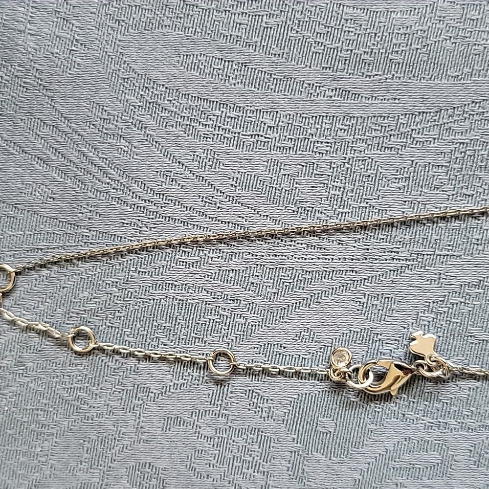 Silver KATE Spade Pendant Necklace With Glitter Center - Picture 3 of 5